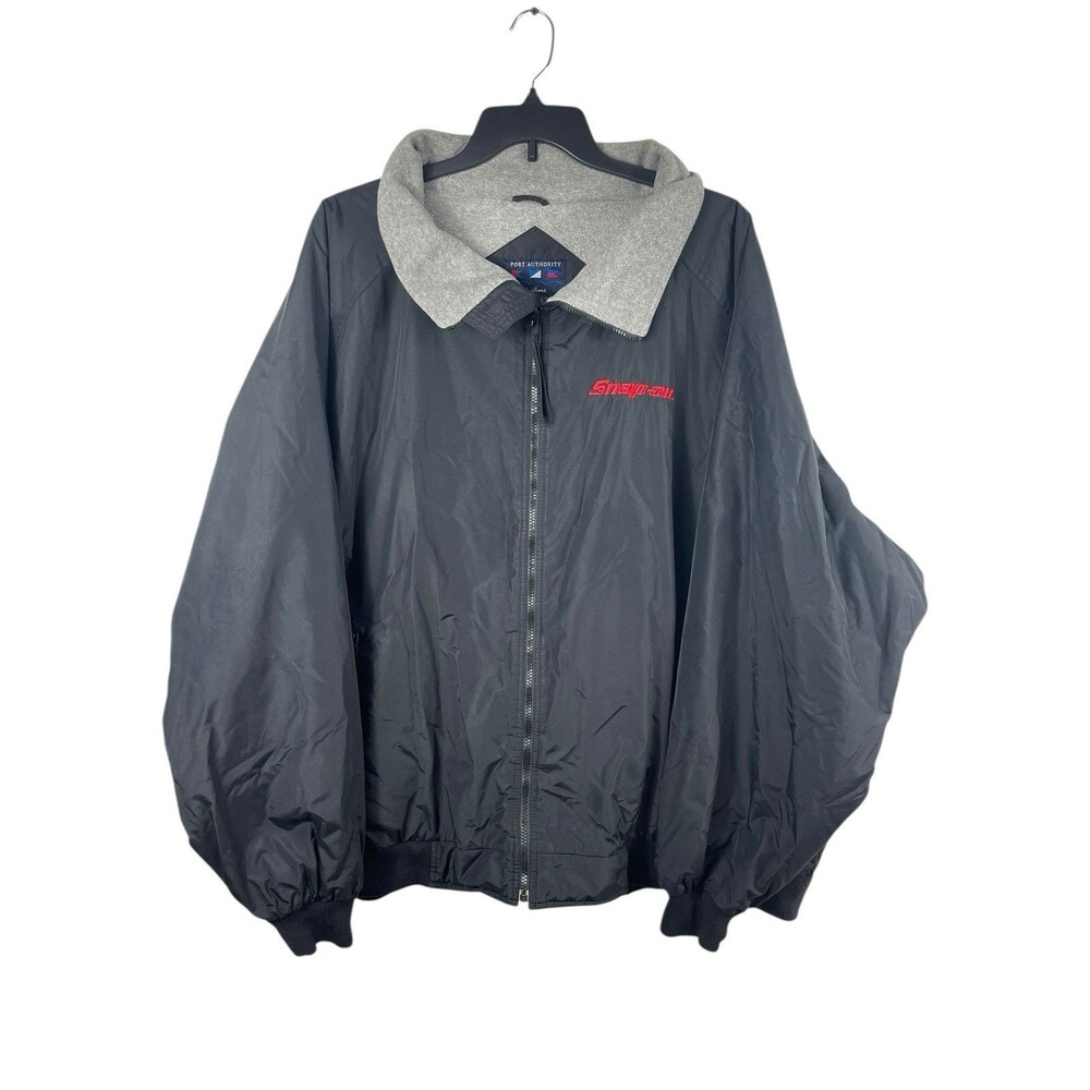Snap-On Tools Black 5XL Port Authority Outdoor Nylon Jacket Gray Fleece Lined